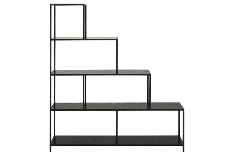 Hartsoe kirjahylly 135 cm metallia puulevyllä - Musta - Säilytys - Hylly - Kirjahylly