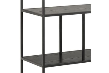 Hartsoe kirjahylly 135 cm metallia puulevyllä - Musta - Säilytys - Hylly - Kirjahylly