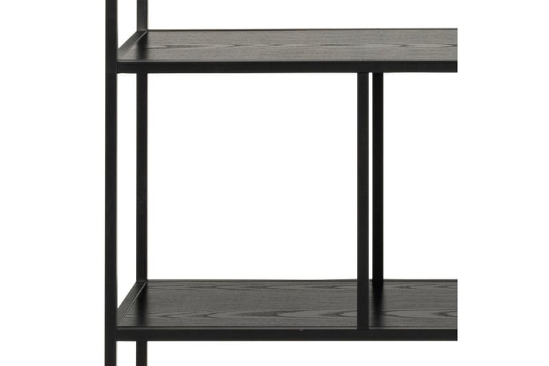 Hartsoe kirjahylly 135 cm metallia puulevyllä - Musta - Säilytys - Hylly - Kirjahylly
