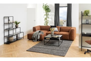 Hartsoe kirjahylly 135 cm metallia puulevyllä - Musta - Säilytys - Hylly - Kirjahylly