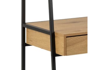 Hartsoe kirjahylly 77 cm metallia puulevyllä - Musta|Beige - Säilytys - Hylly - Kirjahylly