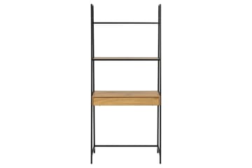 Hartsoe kirjahylly 77 cm metallia puulevyllä - Musta|Beige - Säilytys - Hylly - Kirjahylly