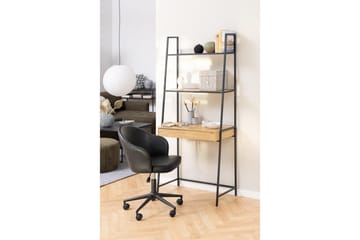 Hartsoe kirjahylly 77 cm metallia puulevyllä - Musta|Beige - Säilytys - Hylly - Kirjahylly