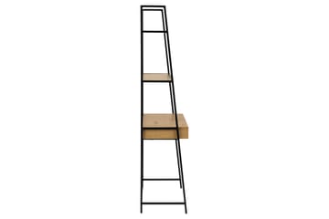 Hartsoe kirjahylly 77 cm metallia puulevyllä - Musta|Beige - Säilytys - Hylly - Kirjahylly
