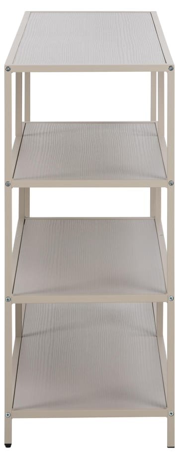 Hasslevik kirjahylly 114 cm metallia puulevyllä - Hiekanbeige - Säilytys - Hylly - Kirjahylly