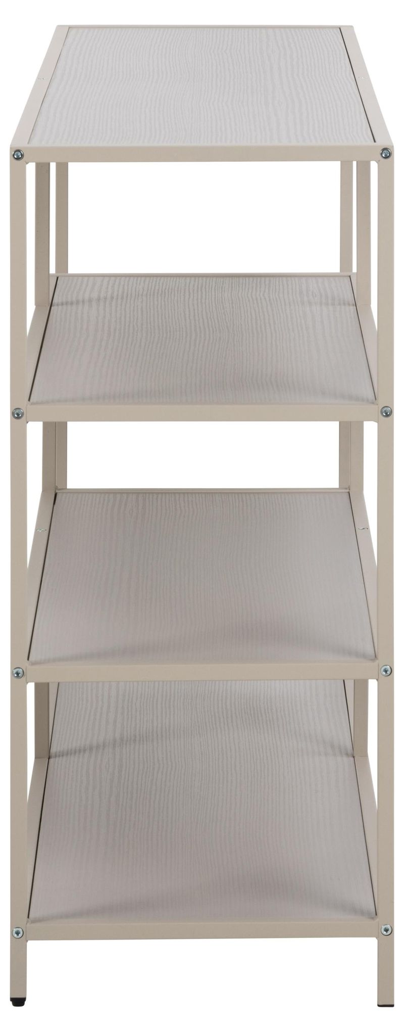 Hasslevik kirjahylly 114 cm metallia puulevyllä - Hiekanbeige - Säilytys - Hylly - Kirjahylly