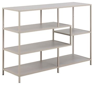 Hasslevik kirjahylly 114 cm metallia puulevyllä - Hiekanbeige - Säilytys - Hylly - Kirjahylly