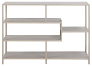 Hasslevik kirjahylly 114 cm metallia puulevyllä - Hiekanbeige - Säilytys - Hylly - Kirjahylly