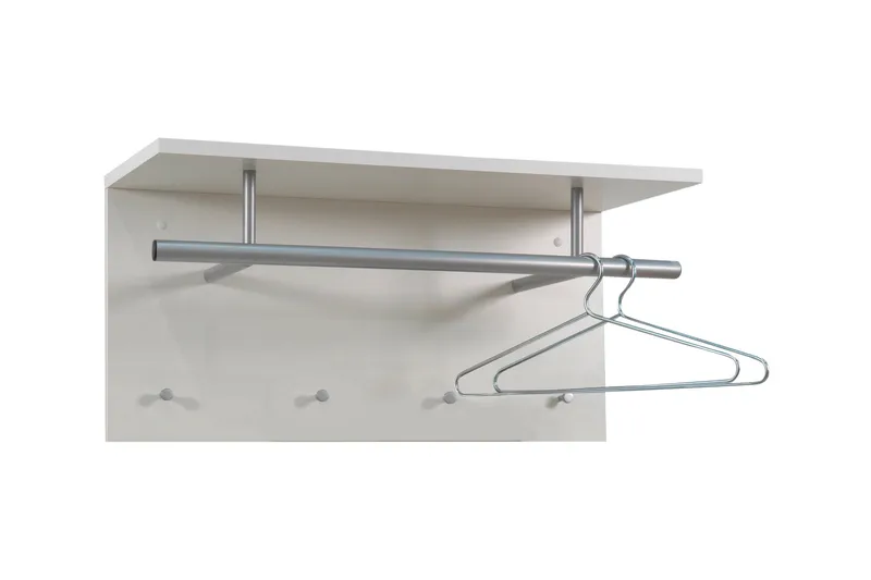 Hattuhylly Manny 72 cm - Valkoinen/Korkeakiilto - Säilytys - Hylly - Hattuhylly