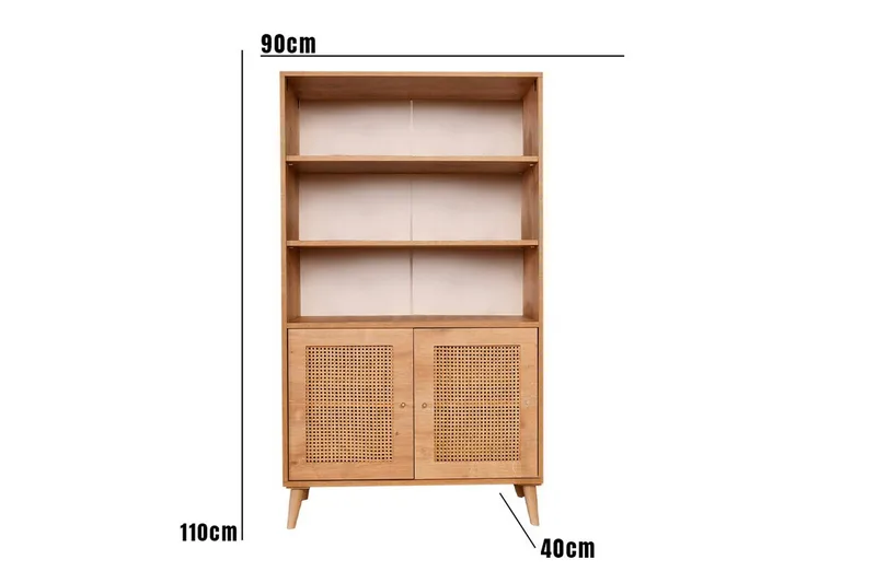 Hazeran kirjahylly 90 cm tammi - Tammi - Säilytys - Hylly - Kirjahylly