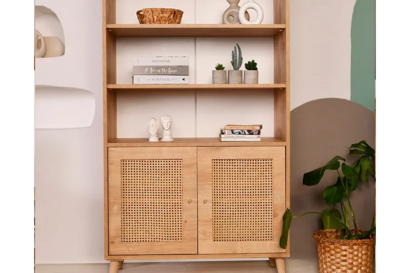 Hazeran kirjahylly 90 cm tammi - Tammi - Säilytys - Hylly - Kirjahylly