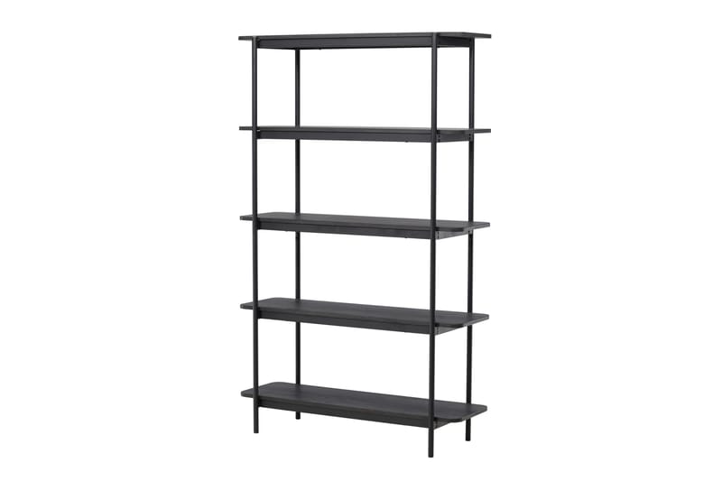 Heim kirjahylly 120 cm tummaa puuta, Musta