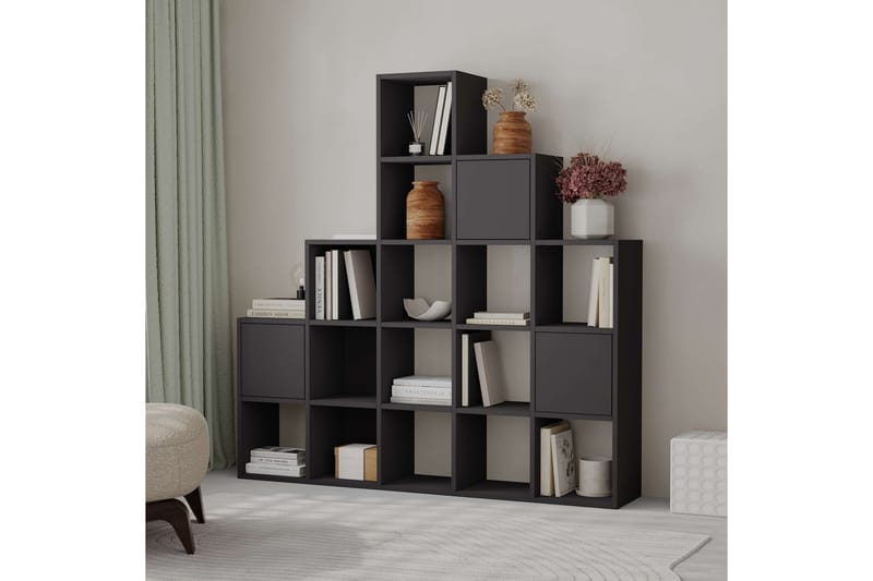 Hideo Kirjahylly 150,8 cm - Musta - Säilytys - Hylly - Kirjahylly