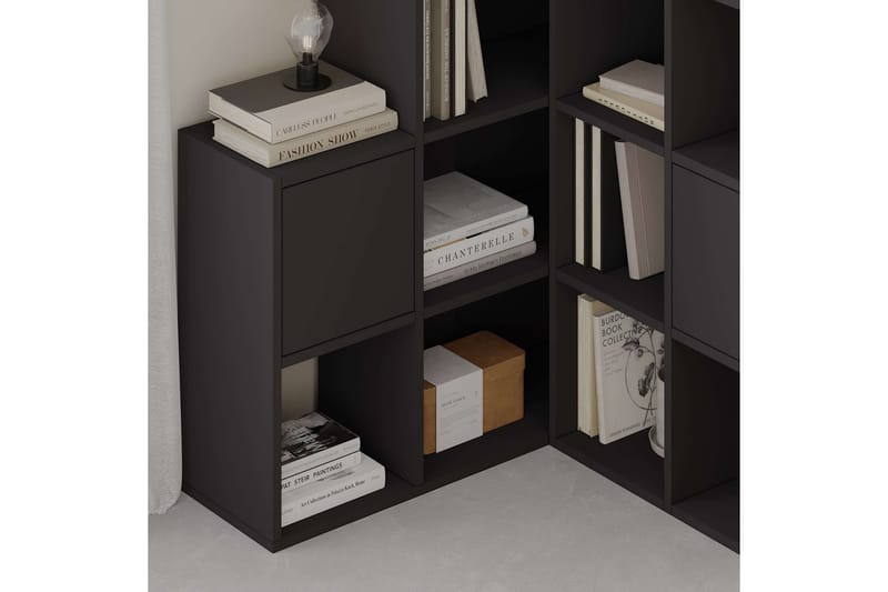Hideo Kirjahylly 150,8 cm - Musta - Säilytys - Hylly - Kirjahylly