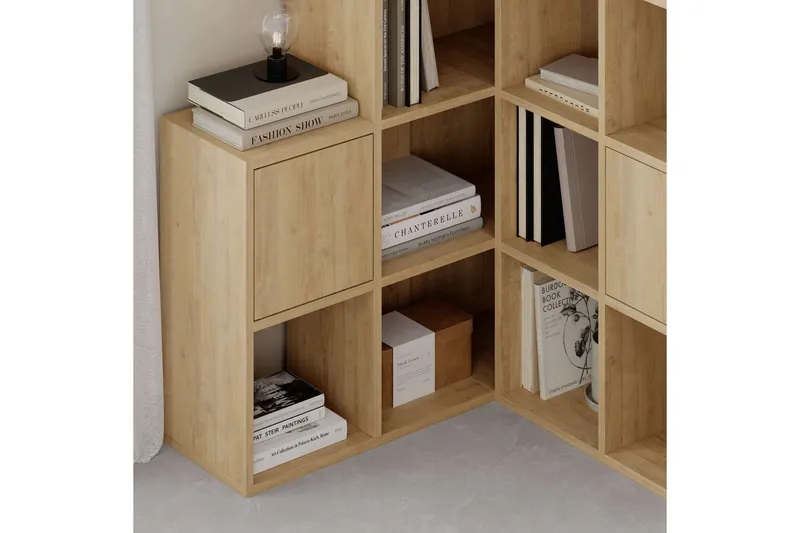 Hideo Kirjahylly 150,8 cm - Ruskea/Tammi - Säilytys - Hylly - Kirjahylly