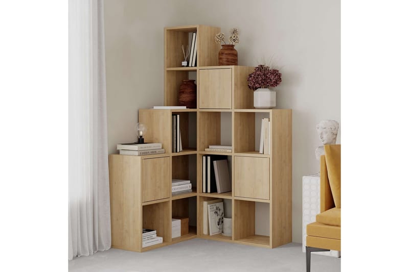 Hideo Kirjahylly 150,8 cm - Ruskea/Tammi - Säilytys - Hylly - Kirjahylly