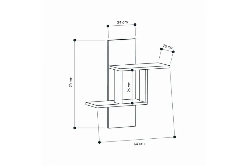Homitis Seinähylly - Säilytys - Hylly - Seinähylly