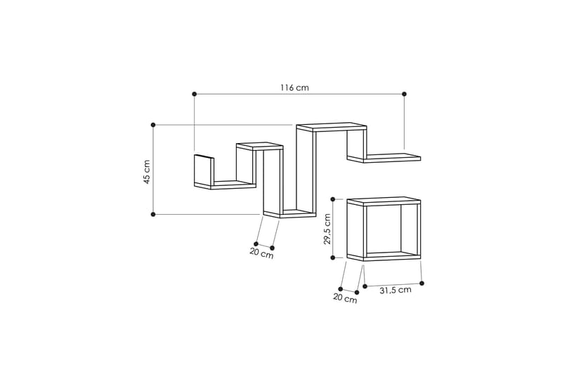 Homitis Seinähylly - Säilytys - Hylly - Seinähylly