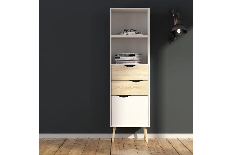 Hostafranc Kirjahylly 50,2 cm - Valkoinen - Säilytys - Hylly - Kirjahylly