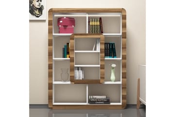 Hovdane kirjahylly 24 cm - Valkoinen|Ruskea - Säilytys - Hylly - Kirjahylly