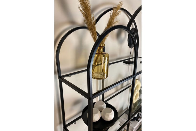 Hu Kirjahylly 100 cm - Musta/Läpinäkyvä - Säilytys - Hylly - Kirjahylly