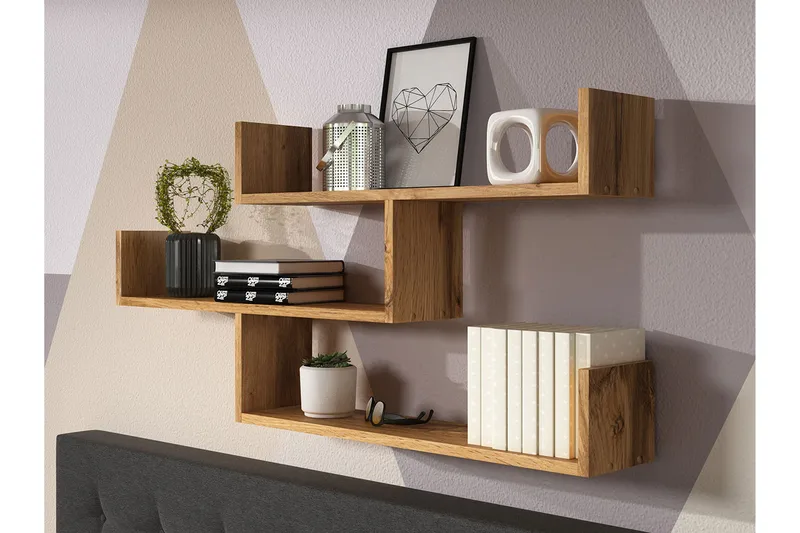 Hylly 119 cm - Luonnonväri - Säilytys - Hylly - Seinähylly