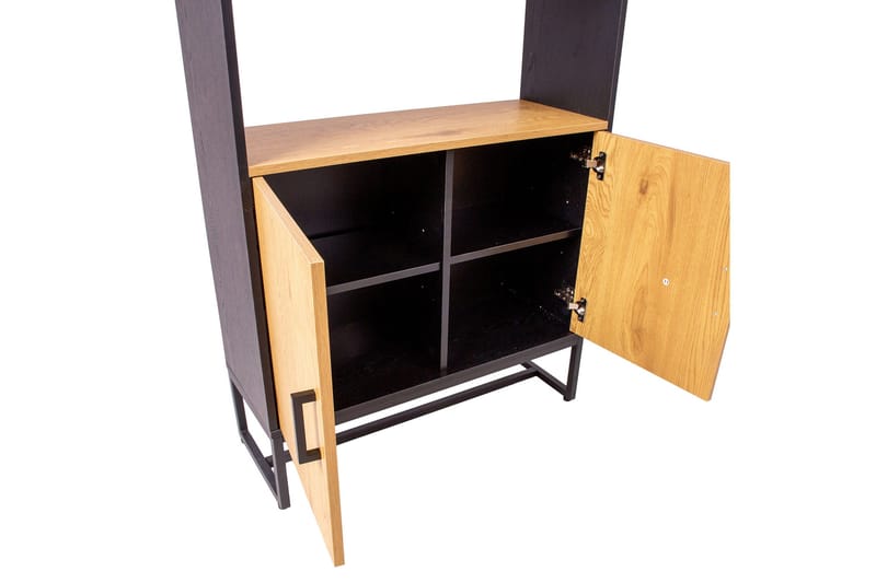 Hylly Amsterdam Tammi/Musta - Säilytys - Hylly - Kirjahylly