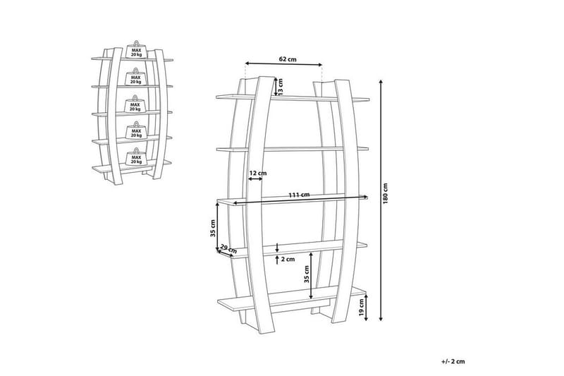 Hylly Avaholm - Musta - Säilytys - Hylly - Kirjahylly