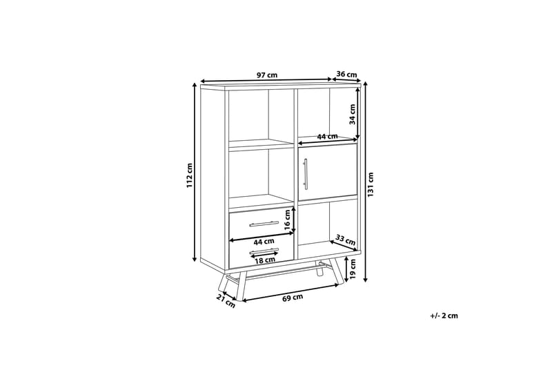 Hylly Clouatre - Puu/Luonnonväri - Säilytys - Hylly - Kirjahylly