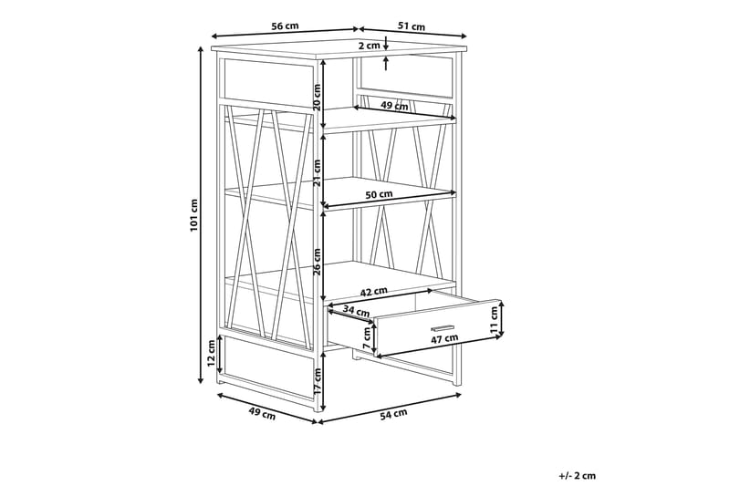 Hylly Hedie - Ruskea - Säilytys - Hylly - Kirjahylly