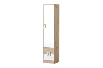 Hylly Hermanboda 40x40x190 cm - Beige/Valkoinen - Säilytys - Hylly - Kirjahylly