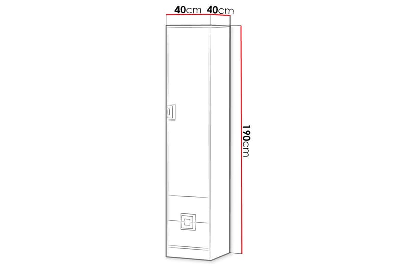 Hylly Hermanboda 40x40x190 cm - Beige/Valkoinen - Säilytys - Hylly - Kirjahylly