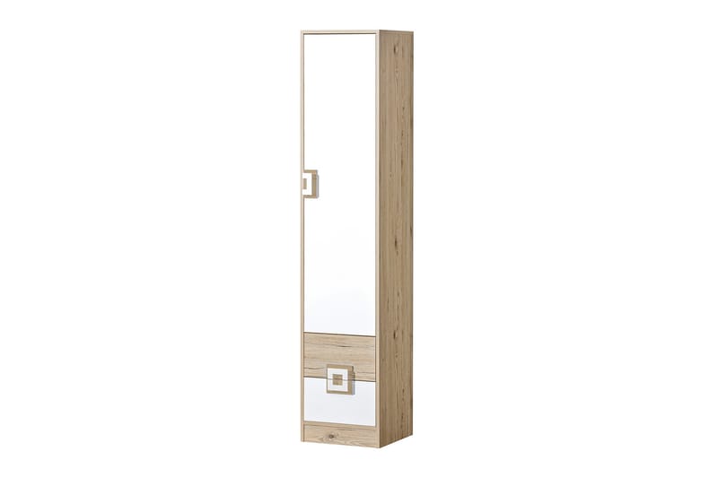 Hylly Hermanboda 40x40x190 cm - Beige/Valkoinen - Säilytys - Hylly - Kirjahylly