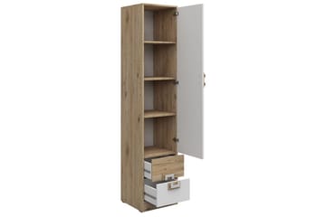 Hylly Hermanboda 40x40x190 cm - Beige/Valkoinen - Säilytys - Hylly - Kirjahylly