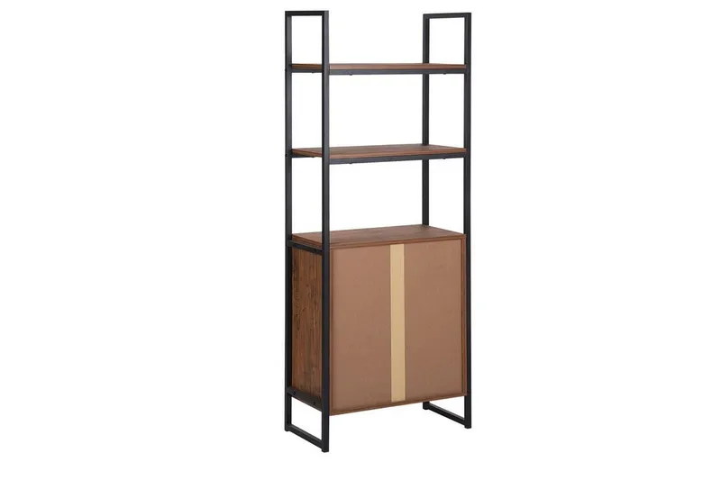 Hylly laatikoilla Tifton Tummanruskea / musta - Säilytys - Hylly - Kirjahylly