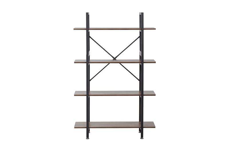 Hylly Quardon 90x30 cm - Tumma puu/musta - Säilytys - Hylly - Kirjahylly