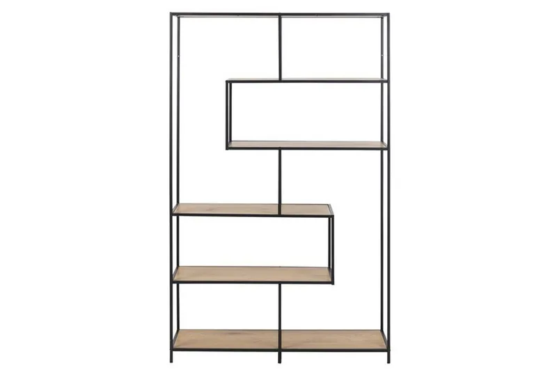 Hylly Seaford 114x35x185 cm Tammi/Musta, undefined