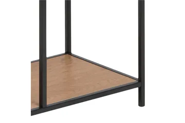 Hylly Seaford 77x35x185 cm Tammi/Musta - Säilytys - Hylly - Kirjahylly