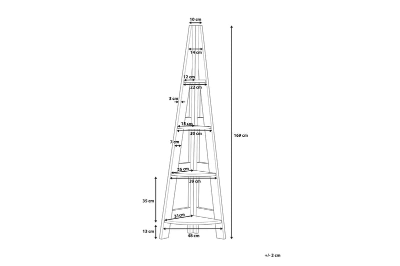 Hylly Solo 48 cm - Puu/Luonnonväri - Säilytys - Hylly - Kulmahylly