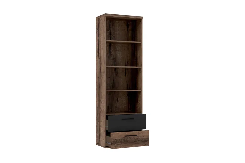 Hylly Pitchcombe 220 cm - Ruskea/Musta - Säilytys - Hylly - Kirjahylly