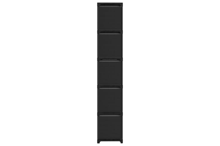 15 kuution esittelyhylly + laatikot musta 103x30x175,5cm - Hyllyjärjestelmä