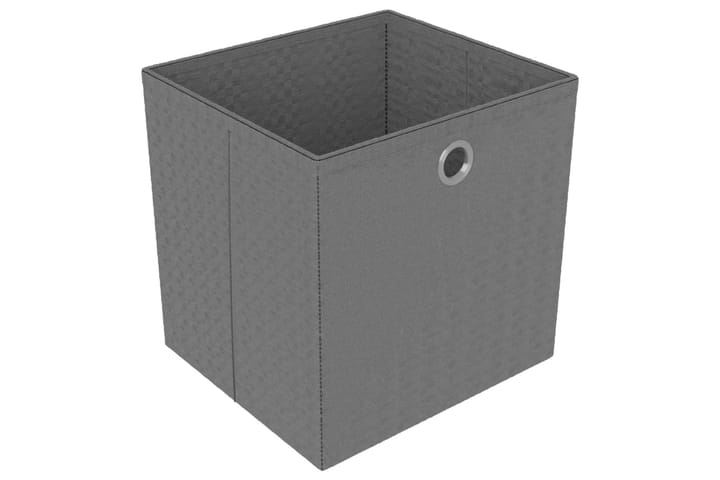 4 kuution esittelyhylly + laatikot harmaa 69x30x72,5 cm - Hyllyjärjestelmä