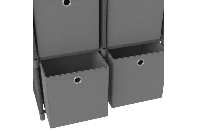 4 kuution esittelyhylly + laatikot harmaa 69x30x72,5 cm - Säilytys - Hylly - Hyllyjärjestelmä