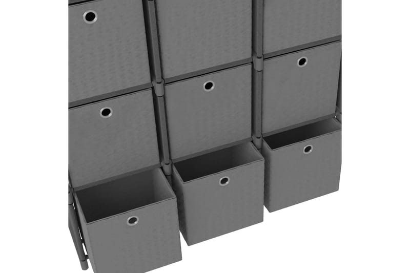9 kuution esittelyhylly + laatikot harmaa 103x30x107,5cm - Säilytys - Hylly - Hyllyjärjestelmä