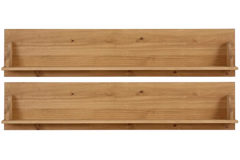 Seinähylly Moana 120 cm 2-pak - Ruskea - Talo & remontointi - Keittiö & kylpyhuone - Keittiö & kodinhoitohuone - Keittiön sisustus - Keittiöhylly