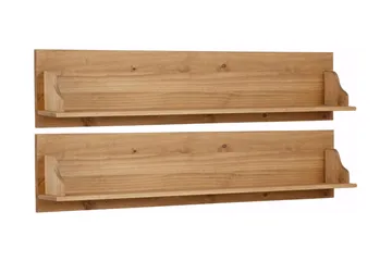 Seinähylly Moana 120 cm 2-pak - Ruskea - Talo & remontointi - Keittiö & kylpyhuone - Keittiö & kodinhoitohuone - Keittiön sisustus - Keittiöhylly