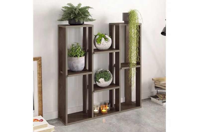 Kasvipöytä Froncek 90 cm - Pähkinä - Säilytys - Hylly - Hyllytaso & hyllynkannatin