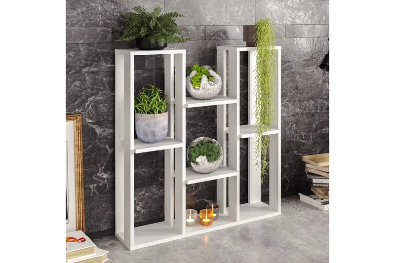 Kasvipöytä Logue 90 cm - Valkoinen - Huonekalut - Pöytä & ruokailuryhmä - Apupöytä & sivupöytä - Kukkapöytä