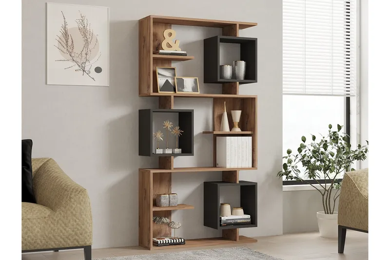 Icardi Kirjahylly 90 cm, Ruskea/Antrasiitti