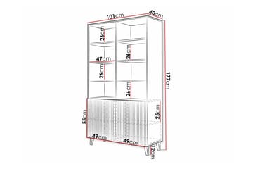 Juniskär kirjahylly 101 cm maalattua puuta - Valkoinen - Säilytys - Hylly - Kirjahylly